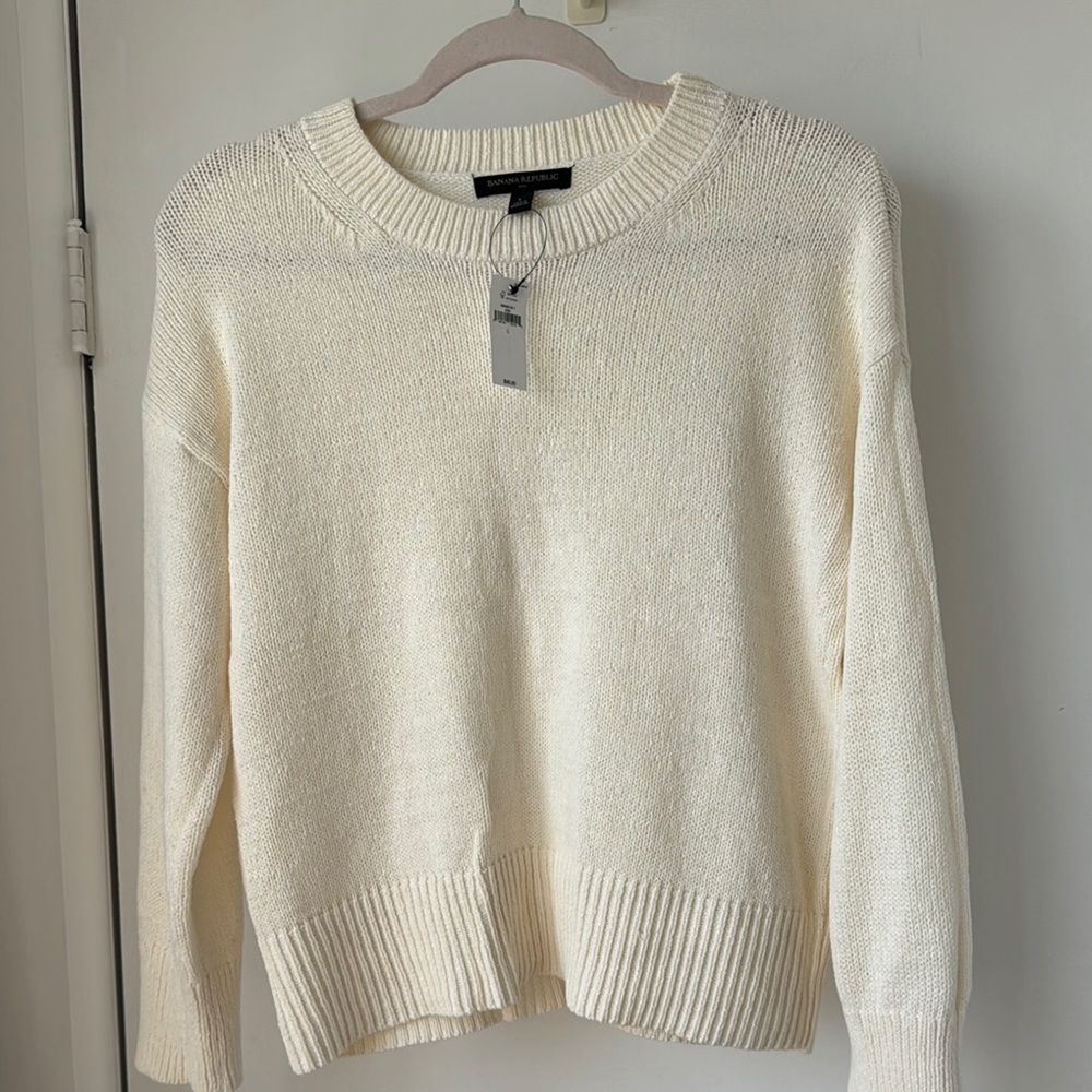 Women's Cream Sweater Summer thin